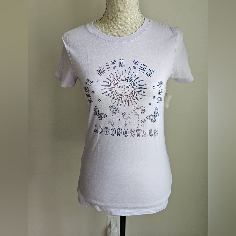 Aeropostale White Graphic T-Shirt